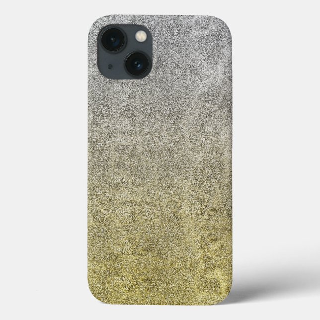 Falln Silver & Gold Glitter Gradient Case-Mate iPhone Case (Back)