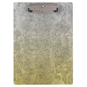 Falln Silver & Gold Glitter Gradient Clipboard