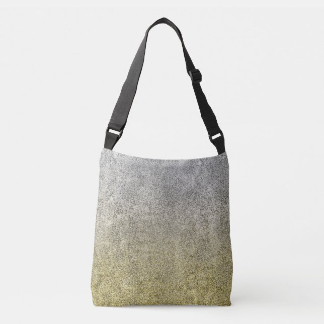 Falln Silver & Gold Glitter Gradient Crossbody Bag (Front)