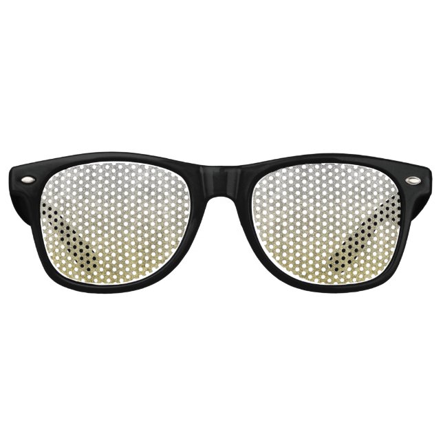 Falln Silver & Gold Glitter Gradient Retro Sunglasses (Front)