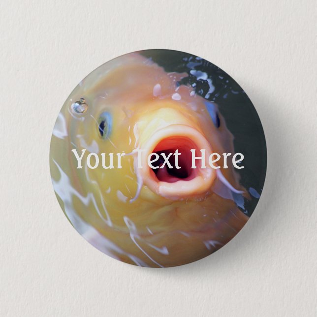 Falln Singing Ghost Koi 6 Cm Round Badge (Front)