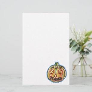 Falln Spooky Pumpkin Vintage Halloweenies Stationery