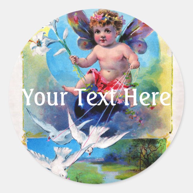 Falln Spring Time Fairy Classic Round Sticker (Front)