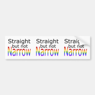 Falln Straight But Not Narrow (black text) Bumper Sticker