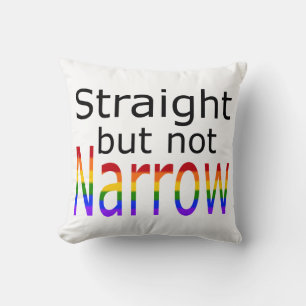 Falln Straight But Not Narrow (black text) Cushion