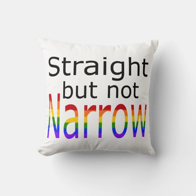 Falln Straight But Not Narrow (black text) Cushion (Front)