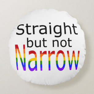 Falln Straight But Not Narrow (black text) Round Cushion