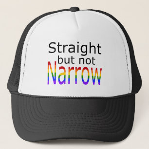 Falln Straight But Not Narrow (black text) Trucker Hat
