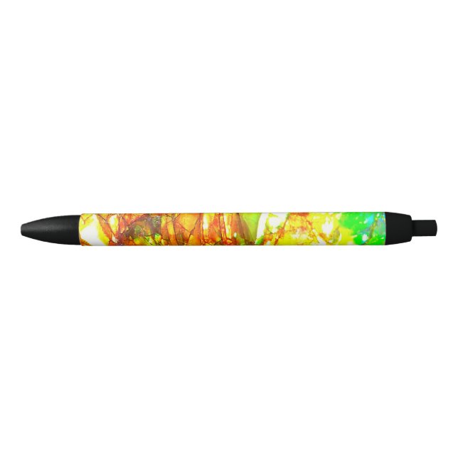 Falln Sunset Ammolite Black Ink Pen (Front)