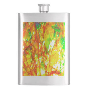 Falln Sunset Ammolite Hip Flask