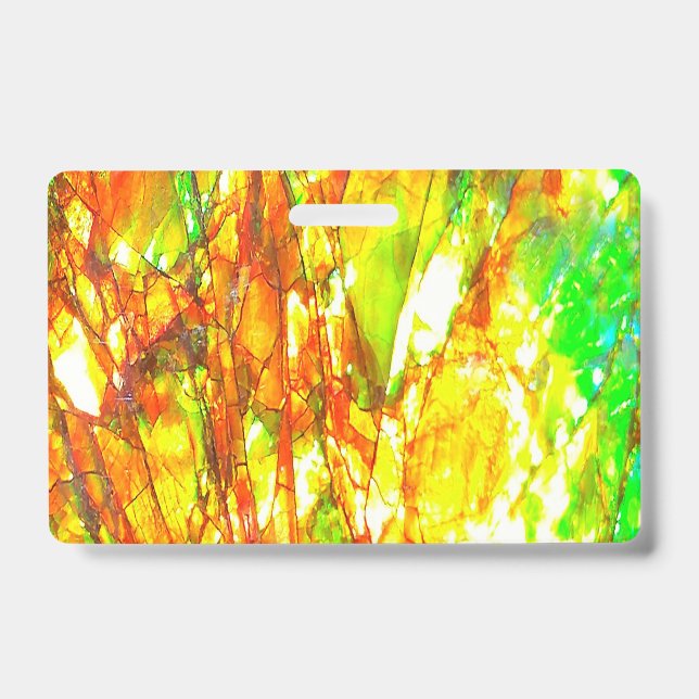 Falln Sunset Ammolite ID Badge (Front)