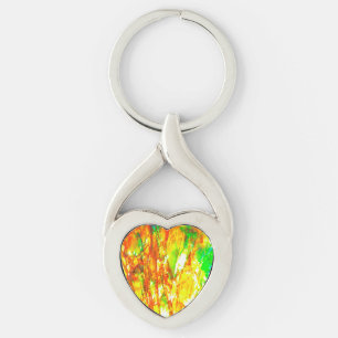Falln Sunset Ammolite Key Ring