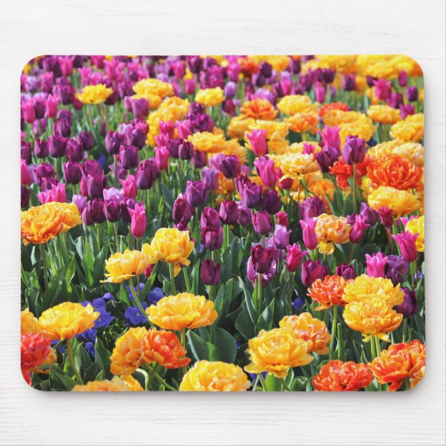 Falln Sunset Floral River Mouse Pad (Front)