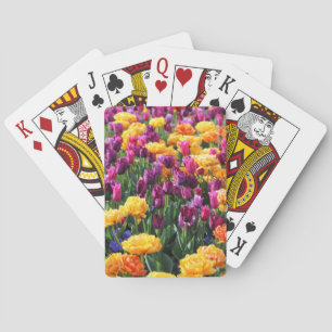 Falln Sunset Floral River Playing Cards