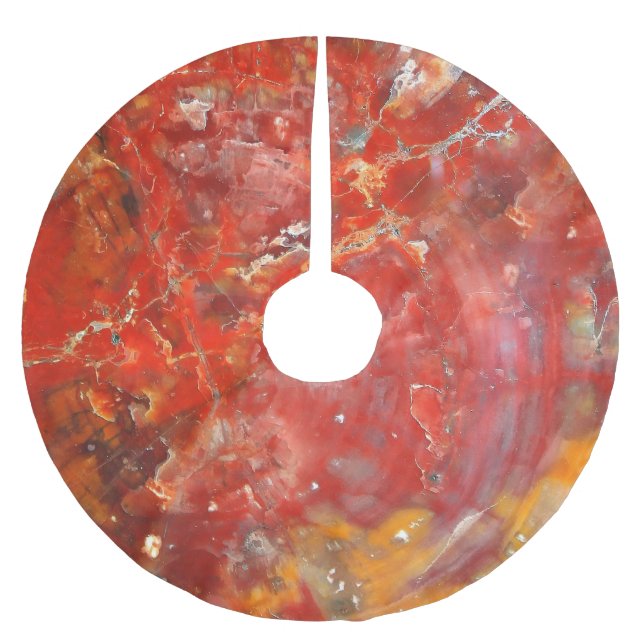 Falln Sunset Splatter Stones Brushed Polyester Tree Skirt (Front)