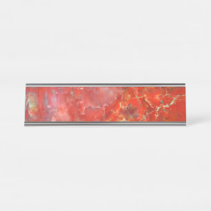 Falln Sunset Splatter Stones Desk Name Plate