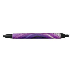 Falln Swirled Purple Geode Black Ink Pen
