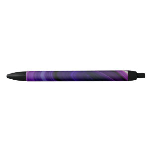 Falln Swirled Purple Geode Black Ink Pen