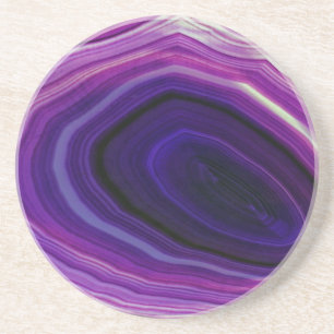 Falln Swirled Purple Geode Coaster