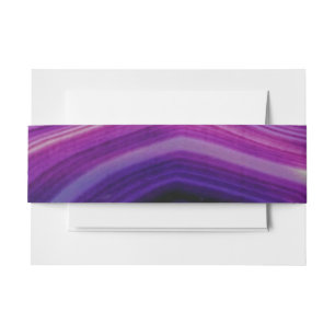 Falln Swirled Purple Geode Invitation Belly Band