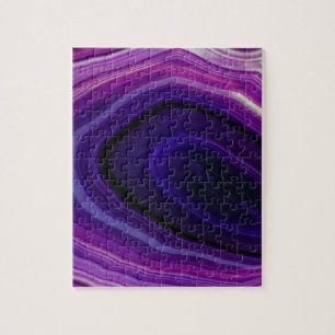Falln Swirled Purple Geode Jigsaw Puzzle
