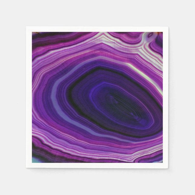 Falln Swirled Purple Geode Napkin (Front)
