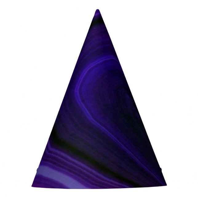 Falln Swirled Purple Geode Party Hat (Front)