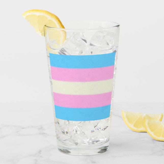Falln Trans Pride Flag  Glass (Front Ice)