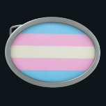 Falln Transgender Pride Flag Belt Buckle<br><div class="desc">Show your colours with pride!

Click 'Customise' to add in your own personalised text!

If it happens to say “Your Text Here”,  but you don’t want the text on your item,  click ‘customise’ and delete the text before adding it to your cart.</div>