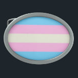 Falln Transgender Pride Flag Belt Buckle<br><div class="desc">Show your colours with pride!

Click 'Customise' to add in your own personalised text!

If it happens to say “Your Text Here”,  but you don’t want the text on your item,  click ‘customise’ and delete the text before adding it to your cart.</div>