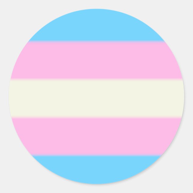 Falln Transgender Pride Flag Classic Round Sticker (Front)