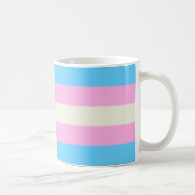 Falln Transgender Pride Flag Coffee Mug (Right)