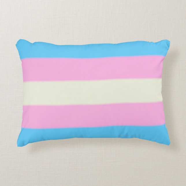 Falln Transgender Pride Flag Decorative Cushion (Front)