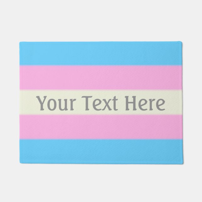 Falln Transgender Pride Flag Doormat (Front)