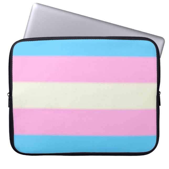 Falln Transgender Pride Flag Laptop Sleeve (Front)