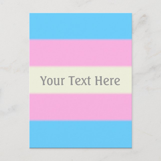 Falln Transgender Pride Flag Postcard (Front)