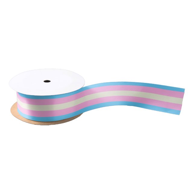 Falln Transgender Pride Flag Satin Ribbon (Spool)