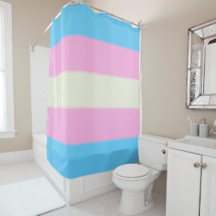 Falln Transgender Pride Flag Shower Curtain