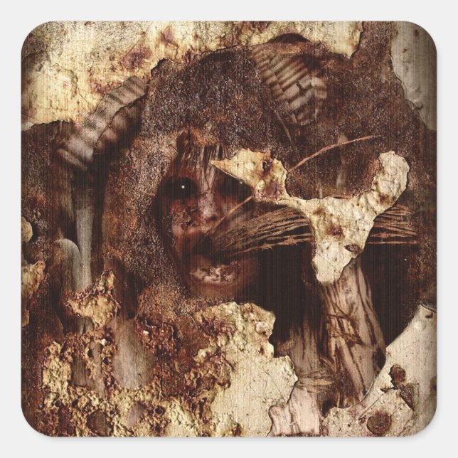 Falln Trapped Within Square Sticker (Front)