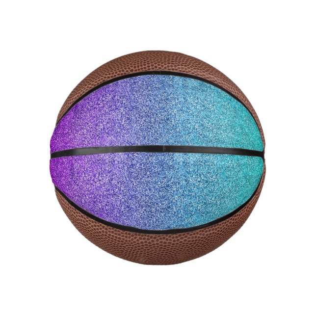 Falln Tropical Dusk Glitter Gradient Mini Basketball (Front)