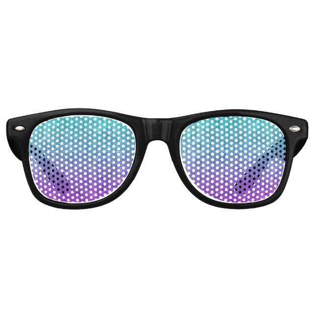 Falln Tropical Dusk Glitter Gradient Retro Sunglasses (Front)