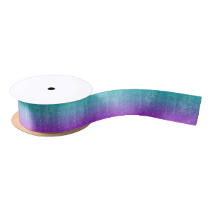 Falln Tropical Dusk Glitter Gradient Satin Ribbon