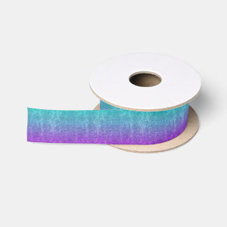 Falln Tropical Dusk Glitter Gradient Satin Ribbon