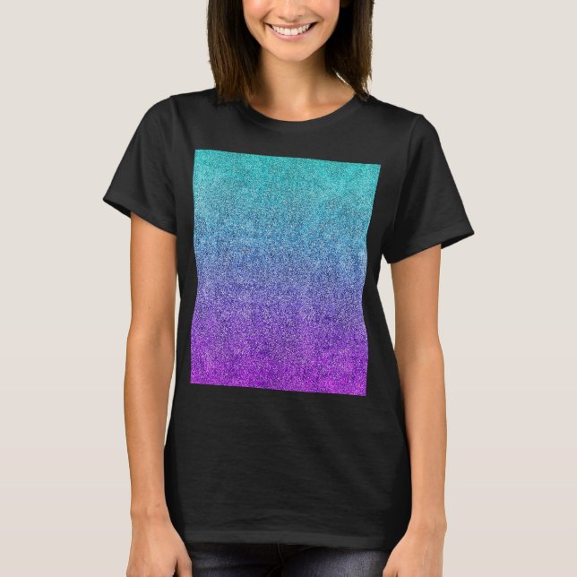Falln Tropical Dusk Glitter Gradient T-Shirt (Front)