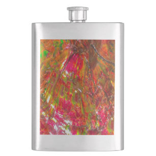 Falln Tropical Sunset Ammolite Hip Flask