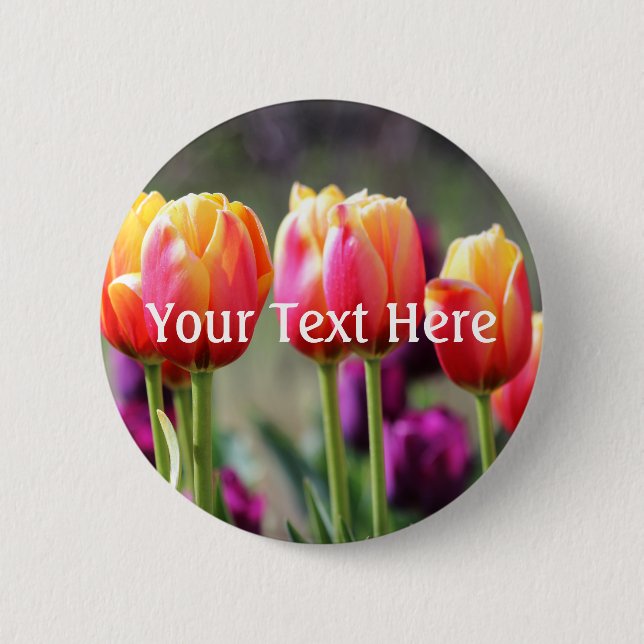Falln Tulips Aflame 6 Cm Round Badge (Front)