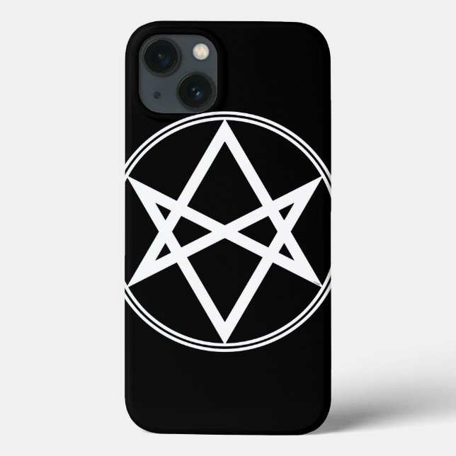 Falln Unicursal Hexagram White Case-Mate iPhone Case (Back)
