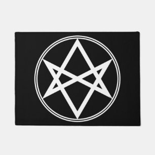 Falln Unicursal Hexagram White Doormat