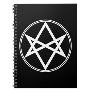 Falln Unicursal Hexagram White Notebook