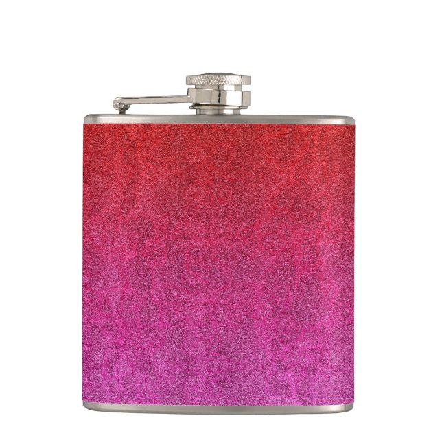 Falln Valentine Glitter Gradient Hip Flask (Front)